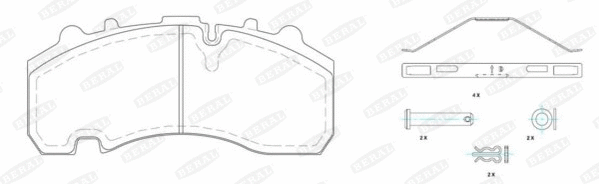 Brake Pad Set, disc brake (2916730004145754)
