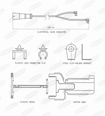 Warning Contact, brake pad wear (FAI171)