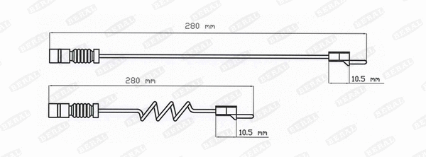 Warning Contact, brake pad wear