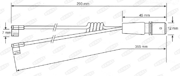 Warning Contact, brake pad wear (UAI117)