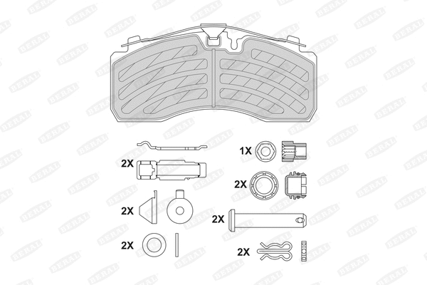 Brake Pad Set, disc brake (2928730004145504)