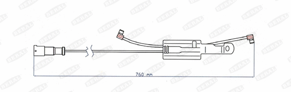Warning Contact, brake pad wear (FAI178)