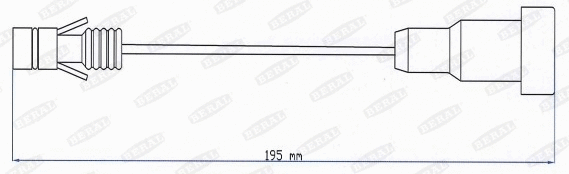 Warning Contact, brake pad wear (UAI203)