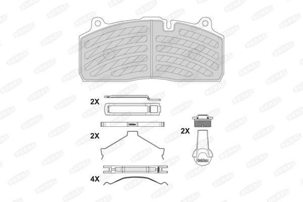 Brake Pad Set, disc brake (2927430004104424)