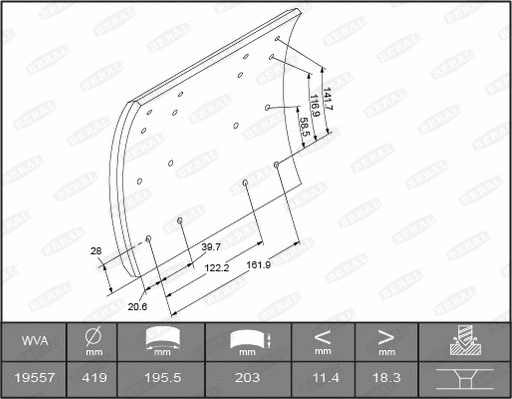Brake Lining Kit, drum brake (1955718607016276)