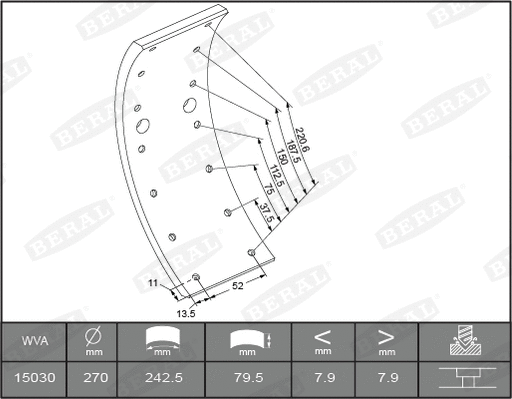 Brake Lining Kit, drum brake