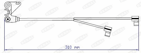 Warning Contact, brake pad wear (UAI160)