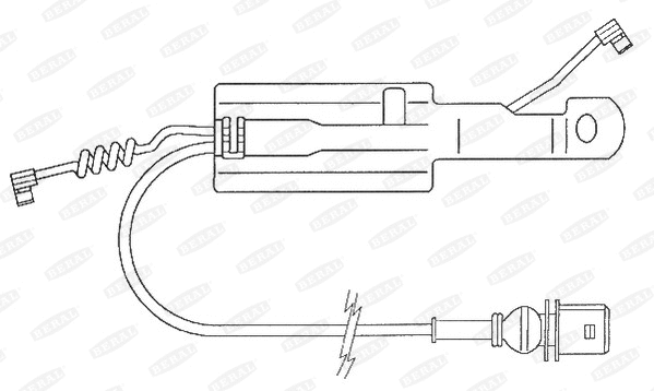 Warning Contact, brake pad wear (UAI166)