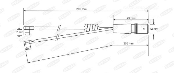 Warning Contact, brake pad wear (FAI117)