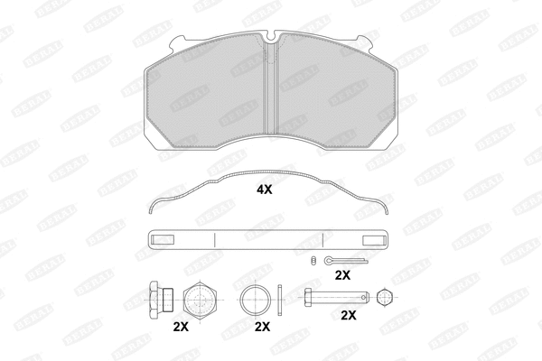 Brake Pad Set, disc brake (2915030004145674)