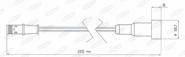 Warning Contact, brake pad wear (UAI205)