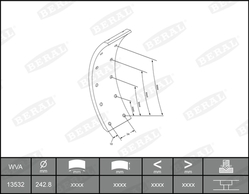 Brake Lining Kit, drum brake