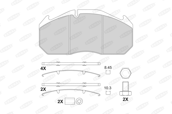 Brake Pad Set, disc brake (2908430004134224)