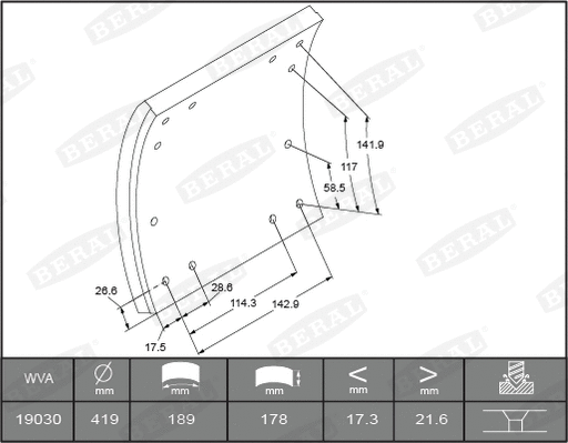Brake Lining Kit, drum brake