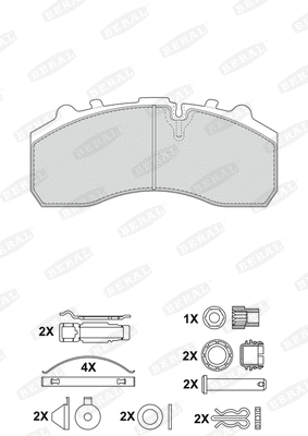 Brake Pad Set, disc brake (2917930004145694)