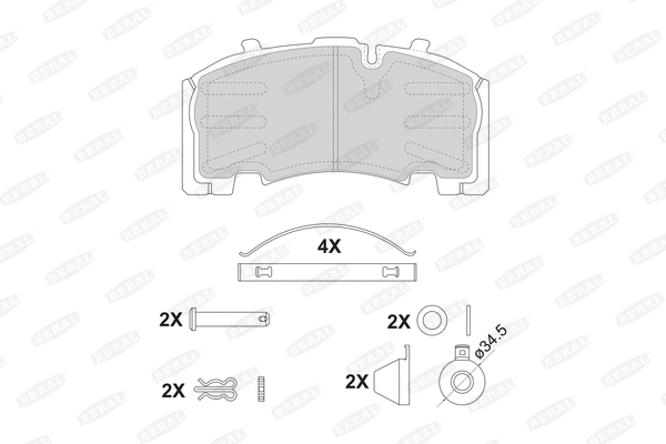 Brake Pad Set, disc brake (2926430004145754)