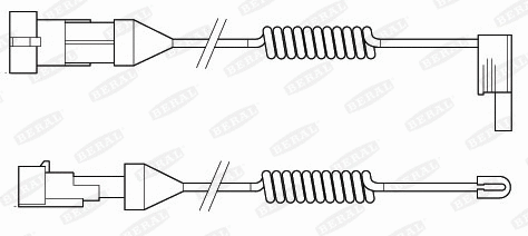Warning Contact, brake pad wear (UAI105)
