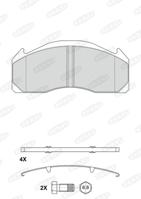 Brake Pad Set, disc brake (2912529004195624)