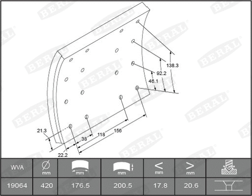 Brake Lining Kit, drum brake (1906320106016166)