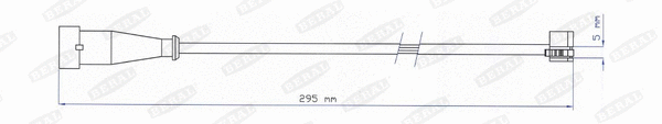 Warning Contact, brake pad wear (FAI115)