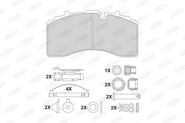 Brake Pad Set, disc brake (2919430004152004)