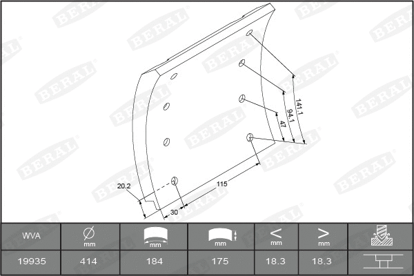 Brake Lining Kit, drum brake (1993518506016278)