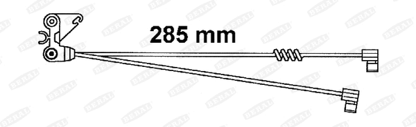 Warning Contact, brake pad wear (FAI125)