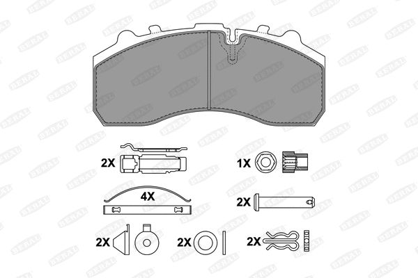 Brake Pad Set, disc brake (BCV29108BK)