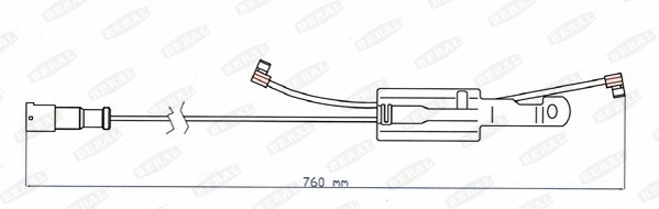 Warning Contact, brake pad wear (UAI178)