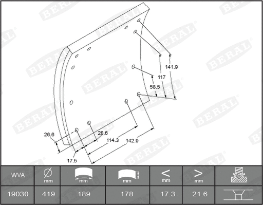 Brake Lining Kit, drum brake