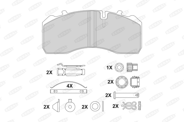 Brake Pad Set, disc brake (2919730004145504)