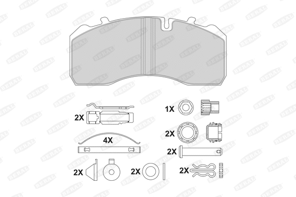 Brake Pad Set, disc brake (2919730004145684)