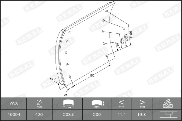 Brake Lining Kit, drum brake (1909417800015178)