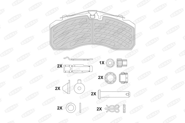 Brake Pad Set, disc brake (BCV29252TK)