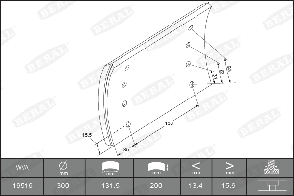 Brake Lining Kit, drum brake