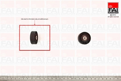 Tensioner Pulley, V-ribbed belt (T1027)