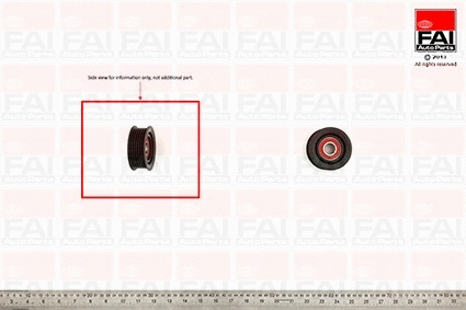 Deflection/Guide Pulley, V-ribbed belt (T1032)