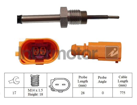 Sensor, exhaust gas temperature (27144)