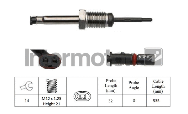 Sensor, exhaust gas temperature (27358)