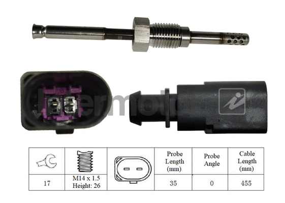Sensor, exhaust gas temperature (27379)