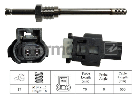 Sensor, exhaust gas temperature (27087)