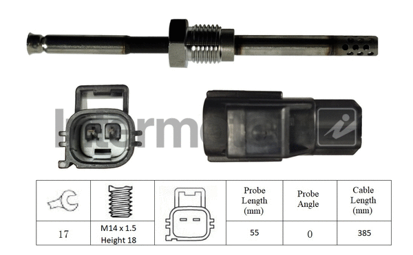 Sensor, exhaust gas temperature (27186)