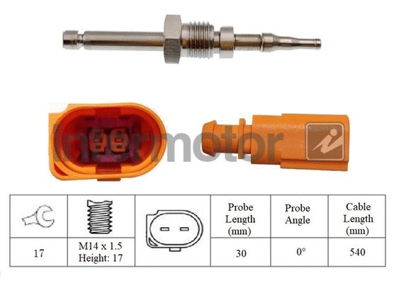 Sensor, exhaust gas temperature (27362)
