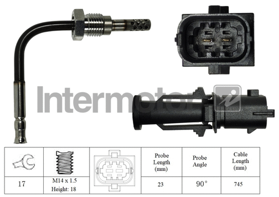 Sensor, exhaust gas temperature (27217)