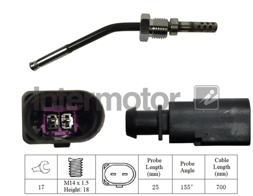 Sensor, exhaust gas temperature (27231)
