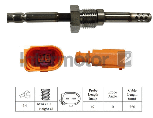 Sensor, exhaust gas temperature (27357)