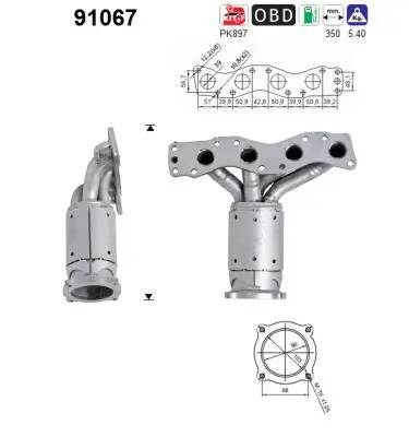 Catalytic Converter (91067)