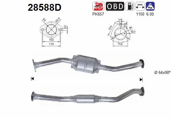 Catalytic Converter (28588D)