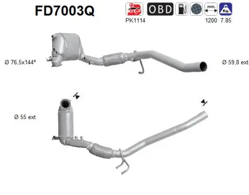 Soot/Particulate Filter, exhaust system (FD7003Q)