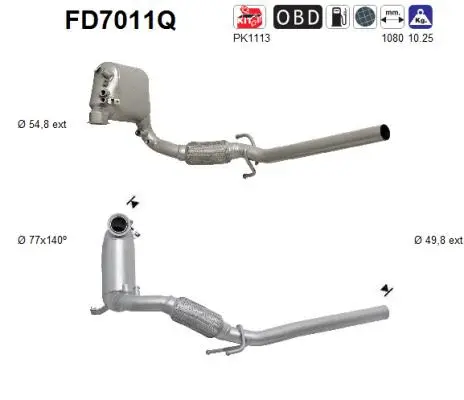 Soot/Particulate Filter, exhaust system (FD7011Q)